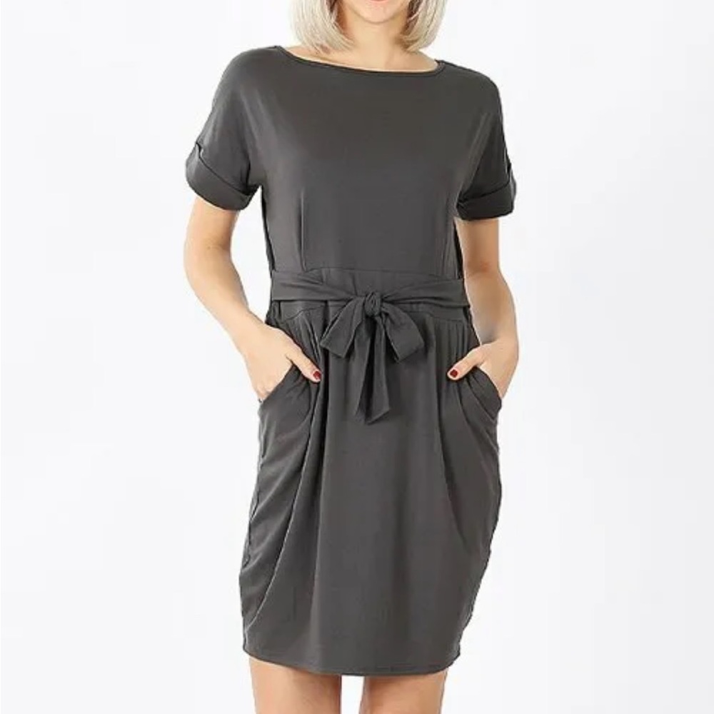 Zenana Gray Dress size Medium